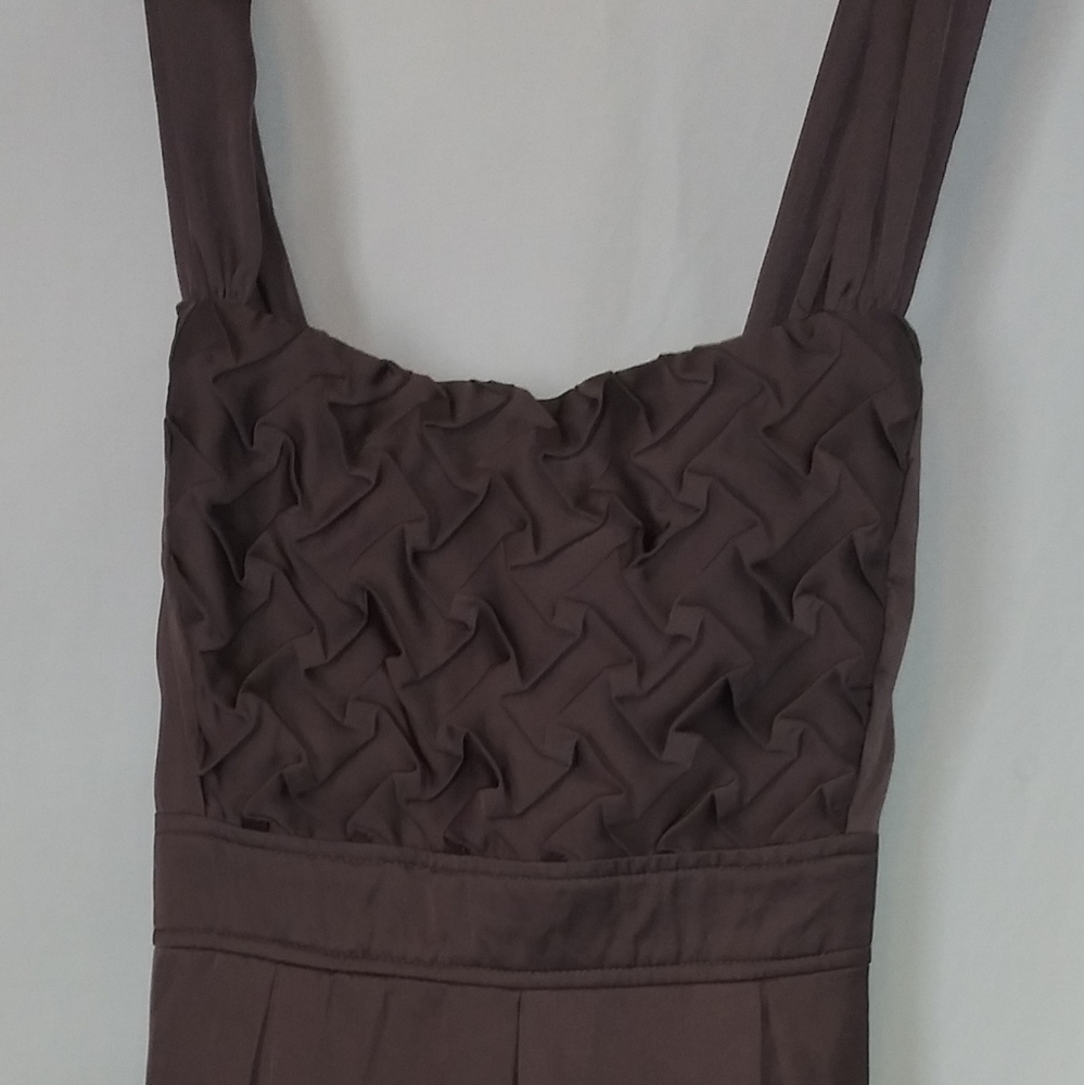 Brown Midi Dress w/ Tie